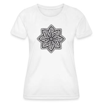 Mandala - Frauen Funktions-T-Shirt - Weiß - Vorne - AI Model Female 172 dark (172cm)