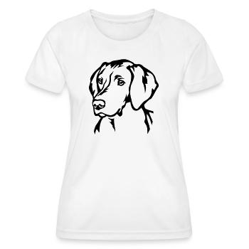 Magyar Vizsla Kopf - Frauen Funktions-T-Shirt - Weiß - Vorne - AI Model Female 172 dark (172cm)