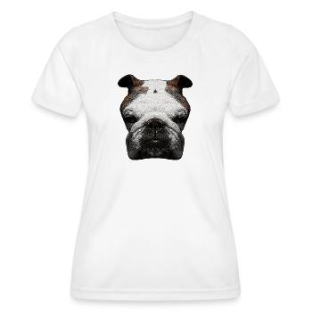 Hundeshirts mann, cooles Hundemotiv - Frauen Funktions-T-Shirt - Weiß - Vorne - AI Model Female 172 dark (172cm)
