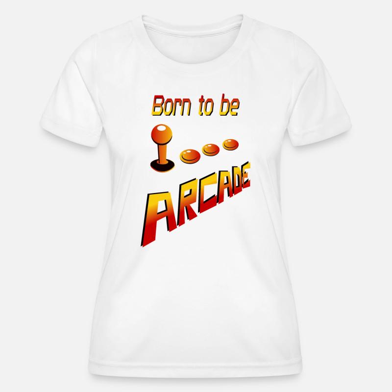 born to be arcade - Women's Functional T-Shirt - white