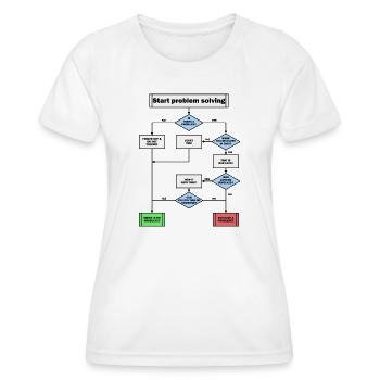 Problem solving! - Women's Functional T-Shirt - white - Front - AI Model Female 172 dark (172cm)