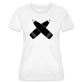 Zwei gekreuzte Granaten - Frauen Funktions-T-Shirt - Weiß - Vorne - AI Model Female 172 dark (172cm)