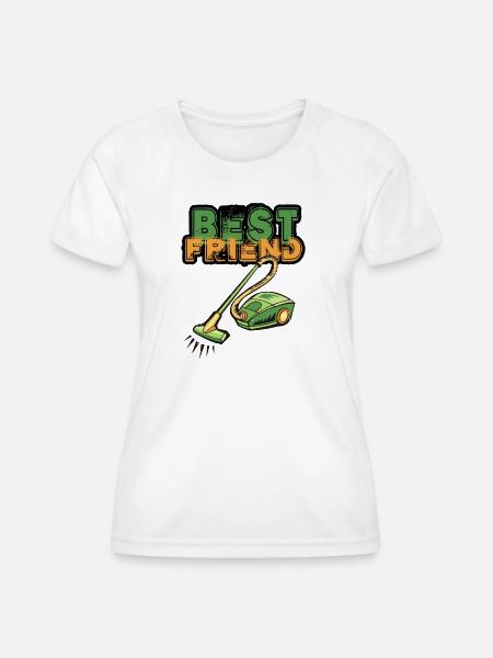 Staubsauger Best Friend - Frauen Funktions-T-Shirt - Weiß