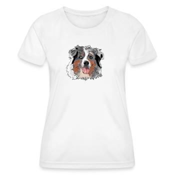 Australian Shepherd - Women's Functional T-Shirt - white - Front - AI Model Female 172 dark (172cm)