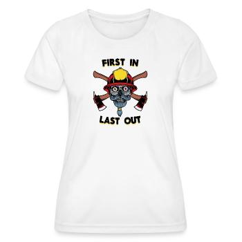 Feuerwehrmann Statement Feuerwehr Brandschutz - Frauen Funktions-T-Shirt - Weiß - Vorne - AI Model Female 172 dark (172cm)