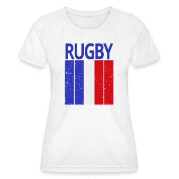Rugby, Rugby-Fan, Rugbyspieler - Frauen Funktions-T-Shirt - Weiß - Vorne - AI Model Female 172 dark (172cm)