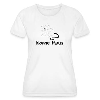 kloane Maus - small, Austrian dialect - Women's Functional T-Shirt - white - Front - AI Model Female 172 dark (172cm)