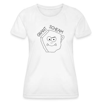 Grantscheam - grincheux - dialecte autrichien - T-shirt sport Femme - blanc - Devant - AI Model Female 172 dark (172cm)