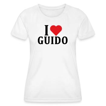 T-Shirt I love Guido T-Shirt Geschenkidee - Frauen Funktions-T-Shirt - Weiß - Vorne - AI Model Female 172 dark (172cm)
