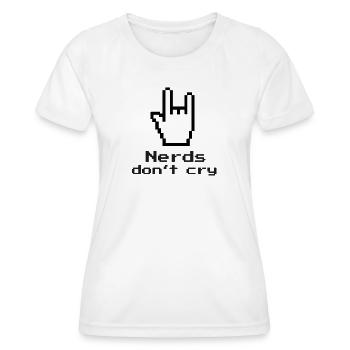 Les nerds ne pleurent pas! ringard, informatique, informatique, programmeur - T-shirt sport Femme - blanc - Devant - AI Model Female 172 dark (172cm)