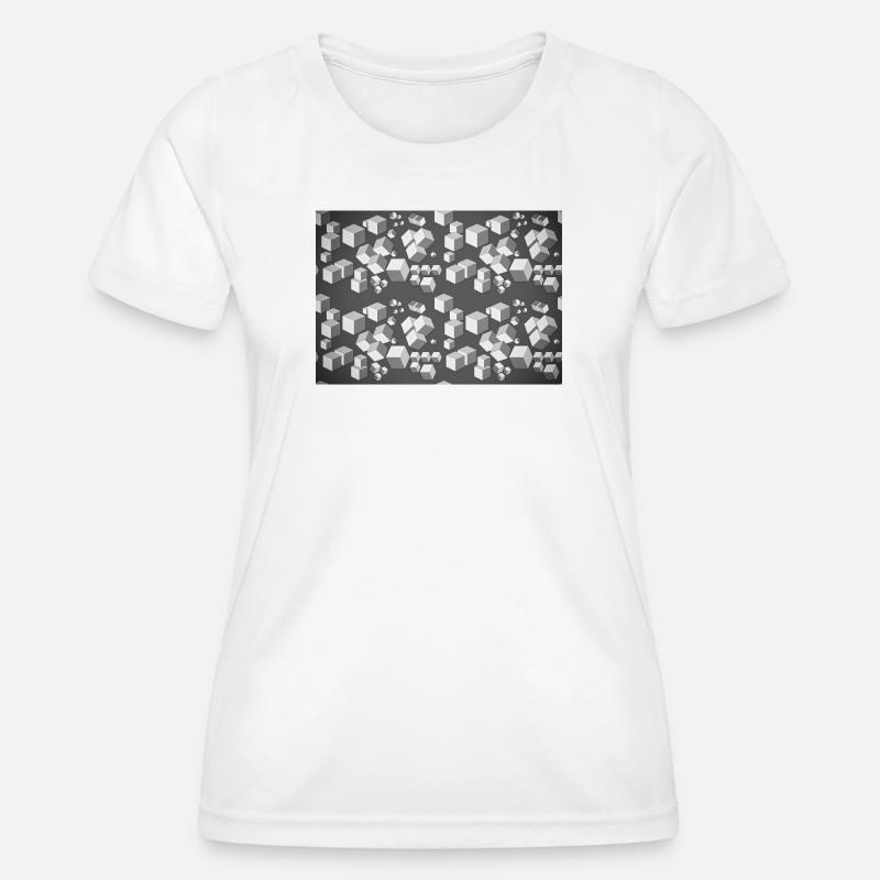 Deco pattern grey-white - Women's Functional T-Shirt - white