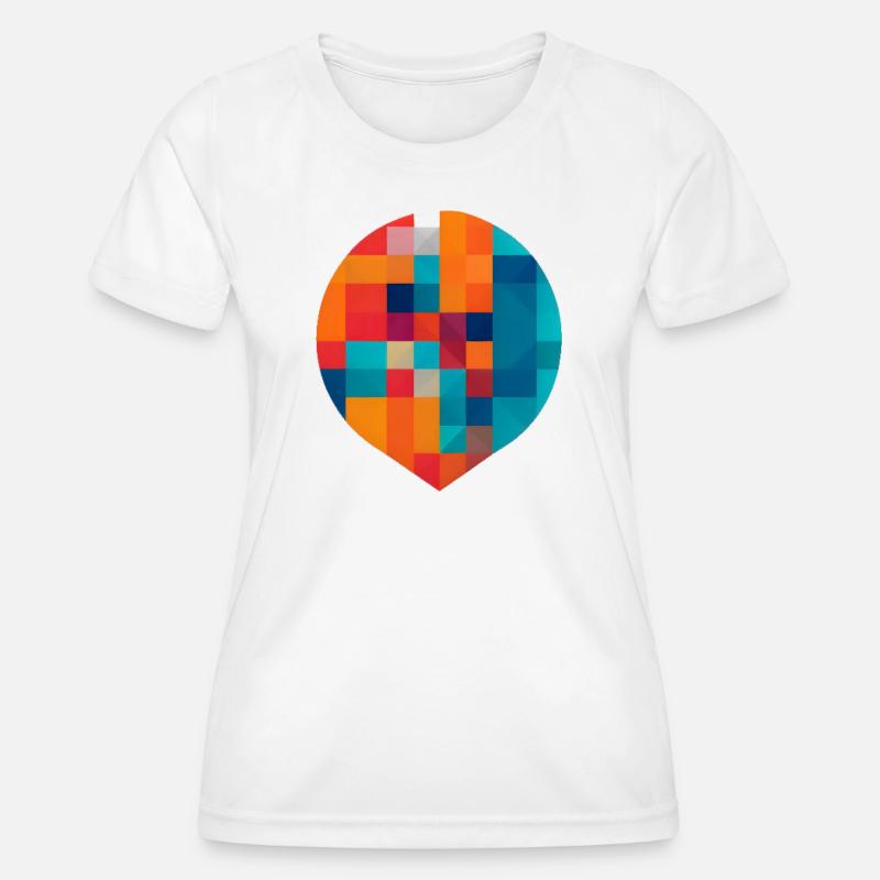Colorful geometry - Women's Functional T-Shirt - white