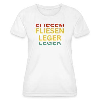 Motivierende Wortspiel-Kunst auf Textilien - Frauen Funktions-T-Shirt - Weiß - Vorne - AI Model Female 172 dark (172cm)