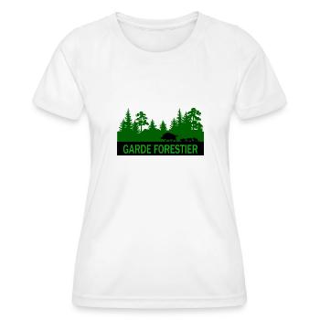 Garde forestier - T-shirt sport Femme - blanc - Devant - AI Model Female 172 dark (172cm)