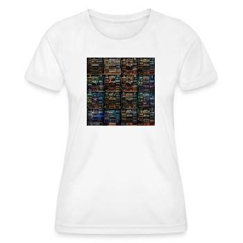 Vintage Audio Stack Collage - Women's Functional T-Shirt - white - Front - AI Model Female 172 dark (172cm)