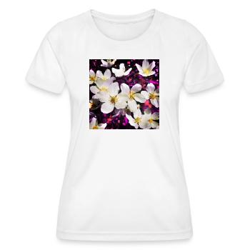 Anémones blanches - T-shirt sport Femme - blanc - Devant - AI Model Female 172 dark (172cm)