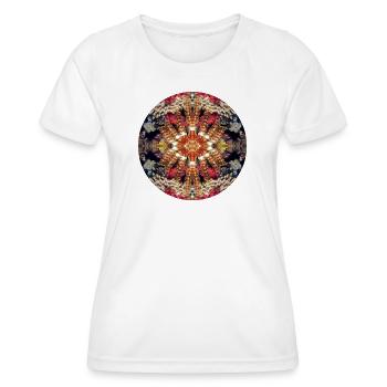 Nature Mandala Sous-marin, Plume Étoile - T-shirt sport Femme - blanc - Devant - AI Model Female 172 dark (172cm)