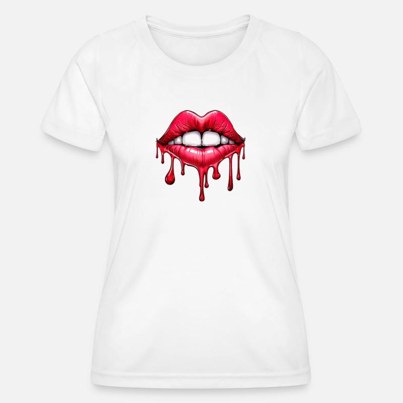 Lips - Women's Functional T-Shirt - white