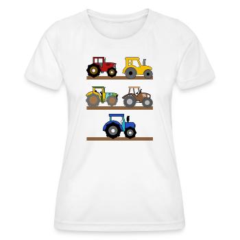 Machines agricoles tracteur Agriculture biologique Agriculteur Vie à la campagne - T-shirt sport Femme - blanc - Devant - AI Model Female 172 dark (172cm)