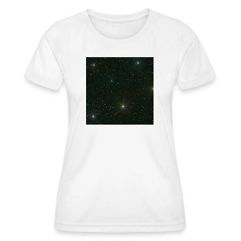 wunderschöne Naturdesigns, Sternenmuster Grüntöne - Frauen Funktions-T-Shirt - Weiß - Vorne - AI Model Female 172 dark (172cm)