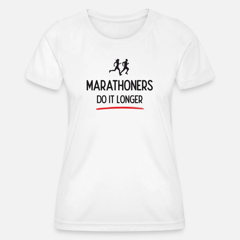 Marathoners Do It Longer - Women's Functional T-Shirt - white