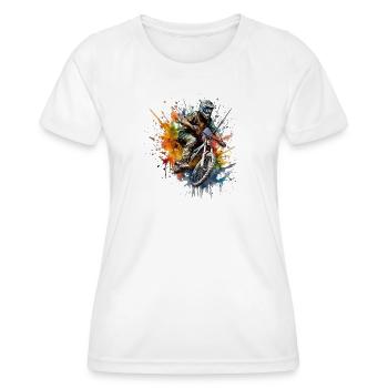 Mountain bikers - Women's Functional T-Shirt - white - Front - AI Model Female 172 dark (172cm)