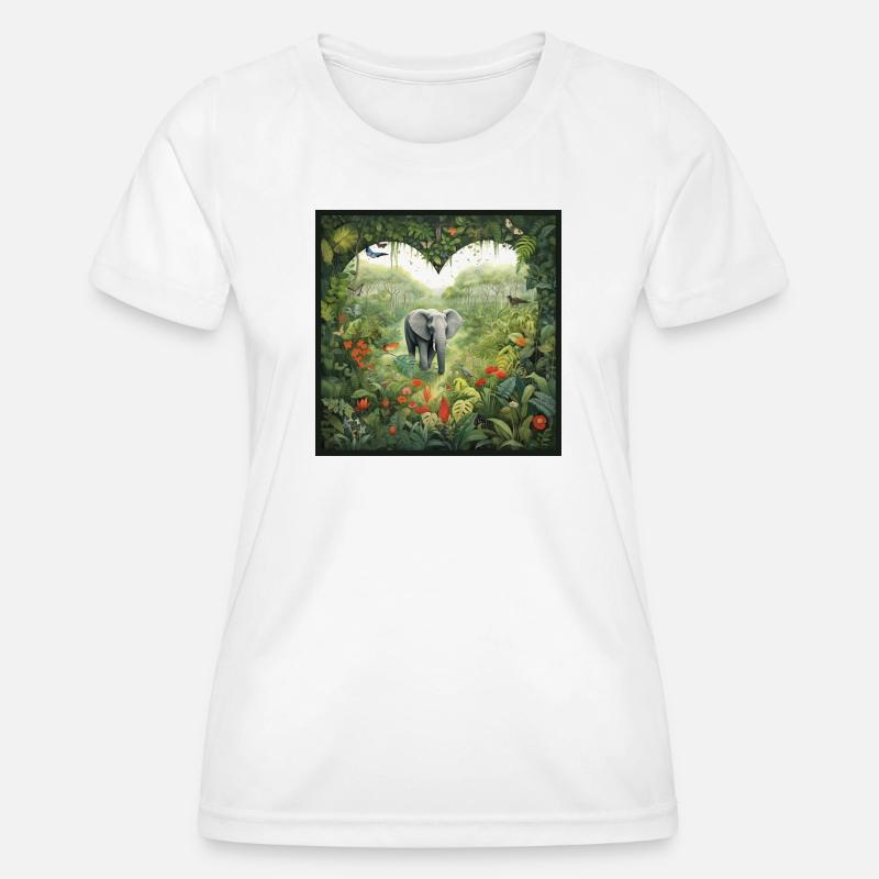 Elephant Love - Women's Functional T-Shirt - white