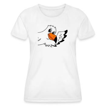 Möwe Gruß Begrüßung - Frauen Funktions-T-Shirt - Weiß - Vorne - AI Model Female 172 dark (172cm)