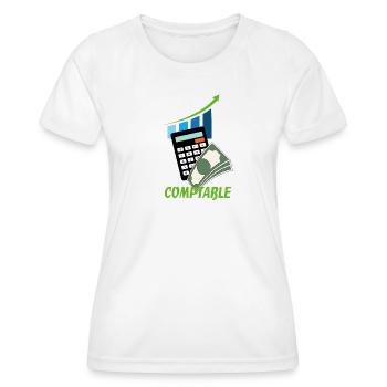 Accountant - Women's Functional T-Shirt - white - Front - AI Model Female 172 dark (172cm)
