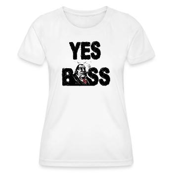 YES v1 - T-shirt sport Femme - blanc - Devant - AI Model Female 172 dark (172cm)