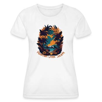 Mountain Creek Tropical Landscape - Women's Functional T-Shirt - white - Front - AI Model Female 172 dark (172cm)