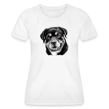 Magnifique Rottweiler - T-shirt sport Femme - blanc - Devant - AI Model Female 172 dark (172cm)