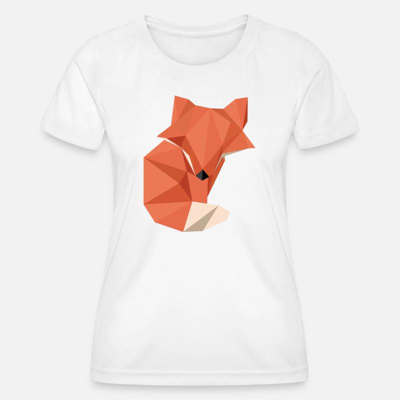 Origami Fox - Women's Functional T-Shirt - white