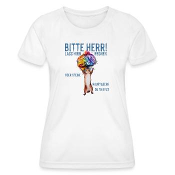 Humorvolles Neuro-Design mit Sammel-Motivierer - Frauen Funktions-T-Shirt - Weiß - Vorne - AI Model Female 172 dark (172cm)