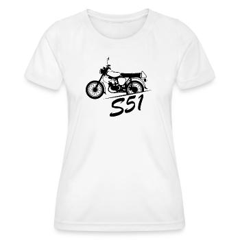 simson s51 legend cyclomoteur DDR nostalgie logo icône - T-shirt sport Femme - blanc - Devant - AI Model Female 172 dark (172cm)