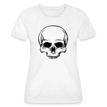 Simple Skull - Frauen Funktions-T-Shirt - Weiß - Vorne - AI Model Female 172 dark (172cm)