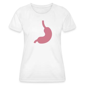 Magen Stomach Icon - Frauen Funktions-T-Shirt - Weiß - Vorne - AI Model Female 172 dark (172cm)