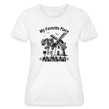 My Favorite Place Fuerteventura Dream Island - Women's Functional T-Shirt - white - Front - AI Model Female 172 dark (172cm)