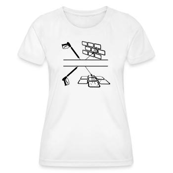 High-pressure sprayer façade cleaning - Women's Functional T-Shirt - white - Front - AI Model Female 172 dark (172cm)