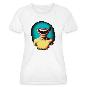 LOL 02 - T-shirt sport Femme - blanc - Devant - AI Model Female 172 dark (172cm)