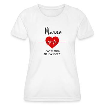 Nurse - Frauen Funktions-T-Shirt - Weiß - Vorne - AI Model Female 172 dark (172cm)