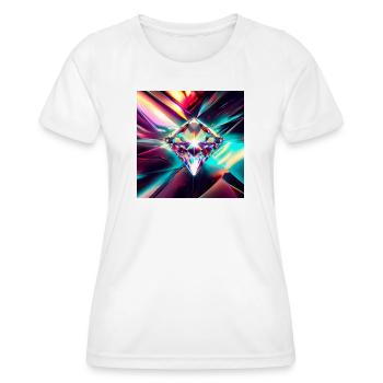 Diamant - Frauen Funktions-T-Shirt - Weiß - Vorne - AI Model Female 172 dark (172cm)