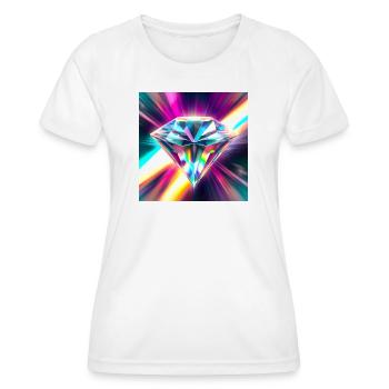Diamant - Frauen Funktions-T-Shirt - Weiß - Vorne - AI Model Female 172 dark (172cm)