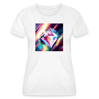 Diamant - Frauen Funktions-T-Shirt - Weiß - Vorne - AI Model Female 172 dark (172cm)