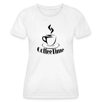 Coffee Time - Frauen Funktions-T-Shirt - Weiß - Vorne - AI Model Female 172 dark (172cm)