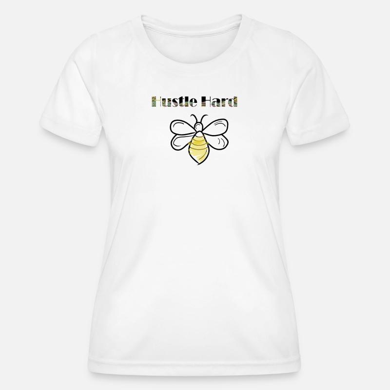 hustle hard bees - Women's Functional T-Shirt - white