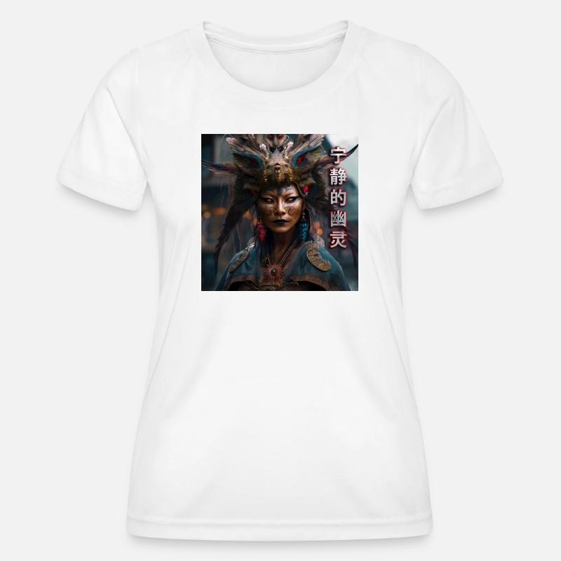 Serene Ghost typo - Women's Functional T-Shirt - white