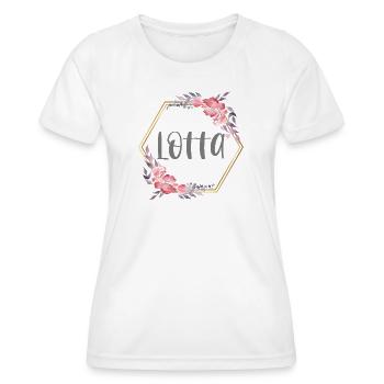 Lotta fille nom cadeau de bébé - T-shirt sport Femme - blanc - Devant - AI Model Female 172 dark (172cm)