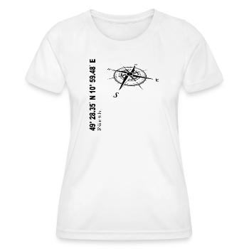 Koordinaten Fürth - Frauen Funktions-T-Shirt - Weiß - Vorne - AI Model Female 172 dark (172cm)