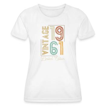 Millésime 1961 Édition Limitée Vieilli à la Perfection - T-shirt sport Femme - blanc - Devant - AI Model Female 172 dark (172cm)